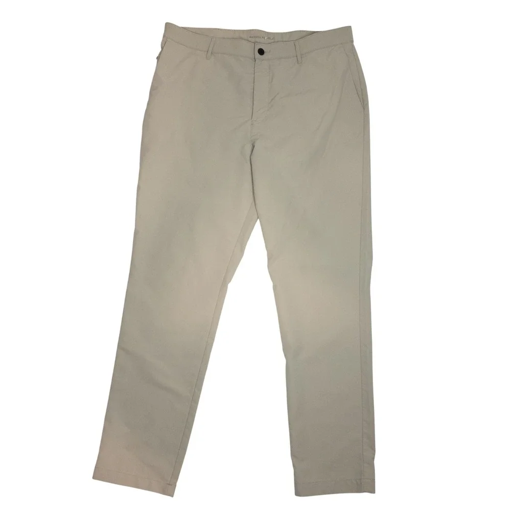 Banana Republic Chino Pants Mens 38x32 Khaki Tan Good Core Temp Performance